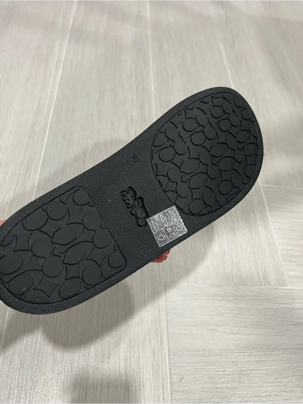 Coach Men's Black Slide Sandal only left-Classic Comfort